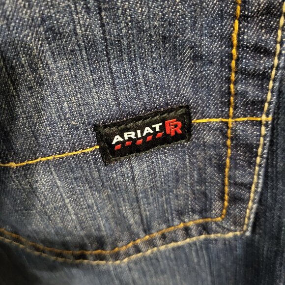 NWOT MENS ARIAT CAT 2 RELAXED BOOT CUT JEANS SZ 36/32 - Picture 5 of 8